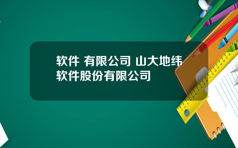 软件 有限公司 山大地纬软件股份有限公司